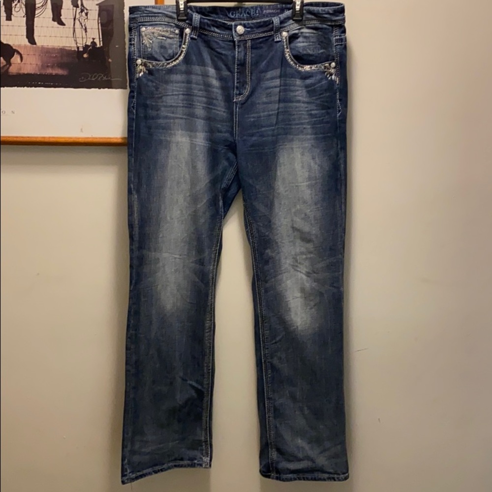 Plus Size Grace in LA Western Jeans